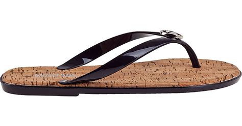 michael michael kors shoes jet set flip flops black